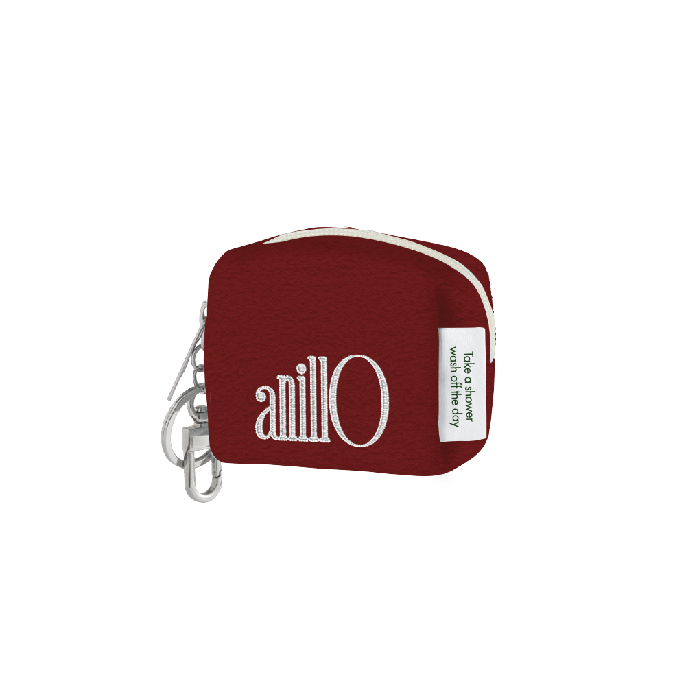 ANILLO Red bouclé Pouch Keyring 1s